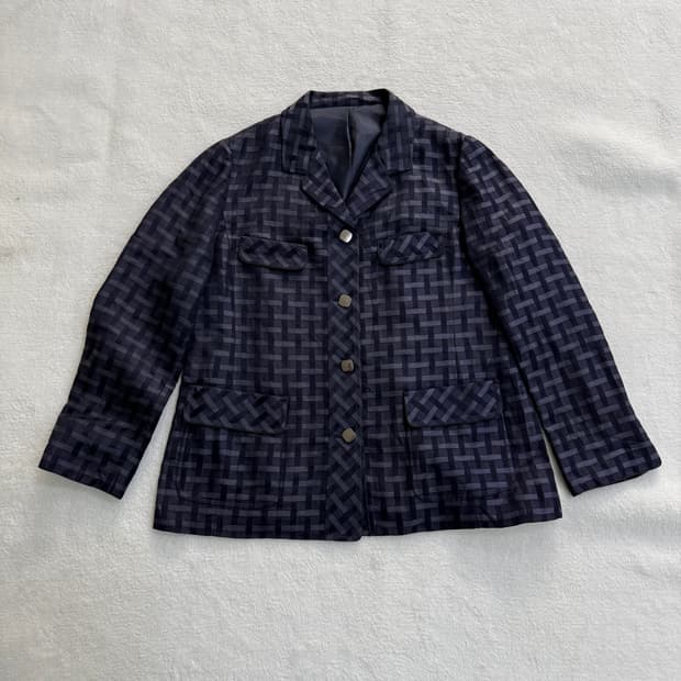 97 닥스 체크패턴 울 자켓 0313T