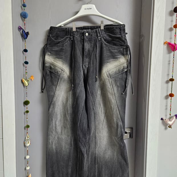 코스트퍼킬로 Cost per Kilo 워싱 와이드 데님 XL