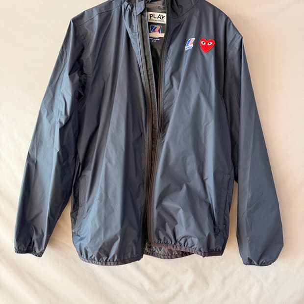 플레이 꼼데가르송 X 까웨 풀 집 자켓 네이비 XL