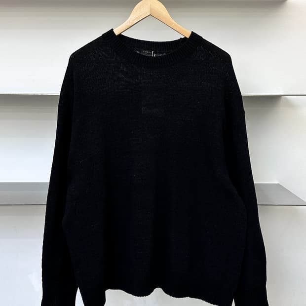 코모리 24ss 블랙 코튼 스웨터