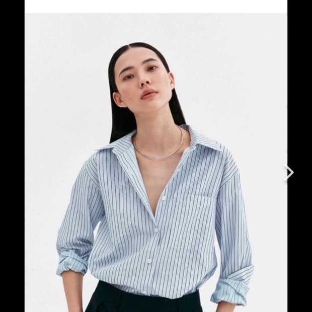 오르 ORR 투톤 스트라이프 셔츠 M