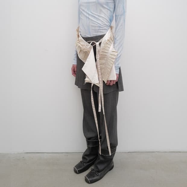 오픈와이와이 플리츠 레이어드 벨트 