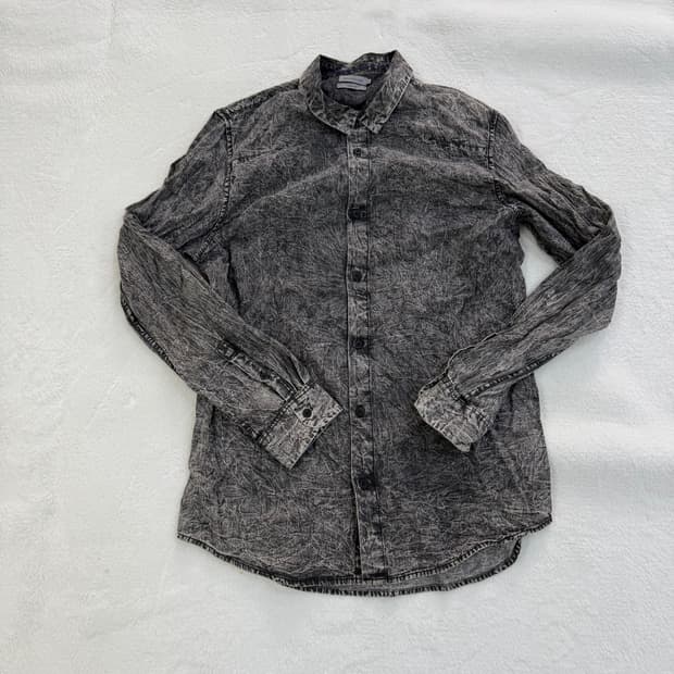 L 켈빈클라인 진 슬림핏 워싱 셔츠 0227T