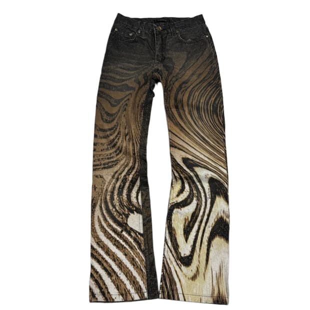 로베르토 카발리 멀티컬러 글리터 팬츠