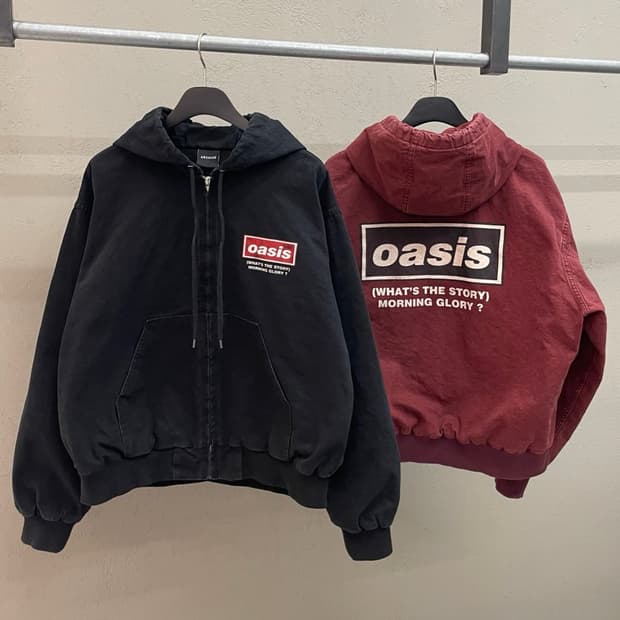오아시스 빈티지 피그먼트 후드집업