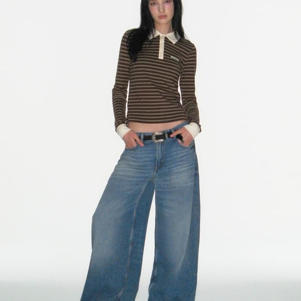 크랭크 스트라이프 티셔츠