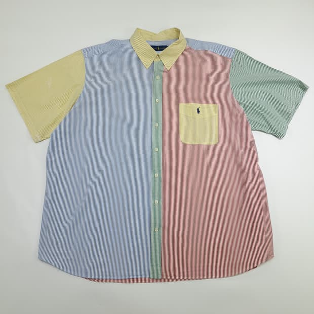 Co578 2XL Big 폴로랄프로렌 K 시어서커 멀티컬러 반팔 셔츠