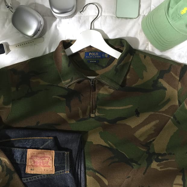 (MAN) 폴로랄프로렌 스웻 반집업 XL 