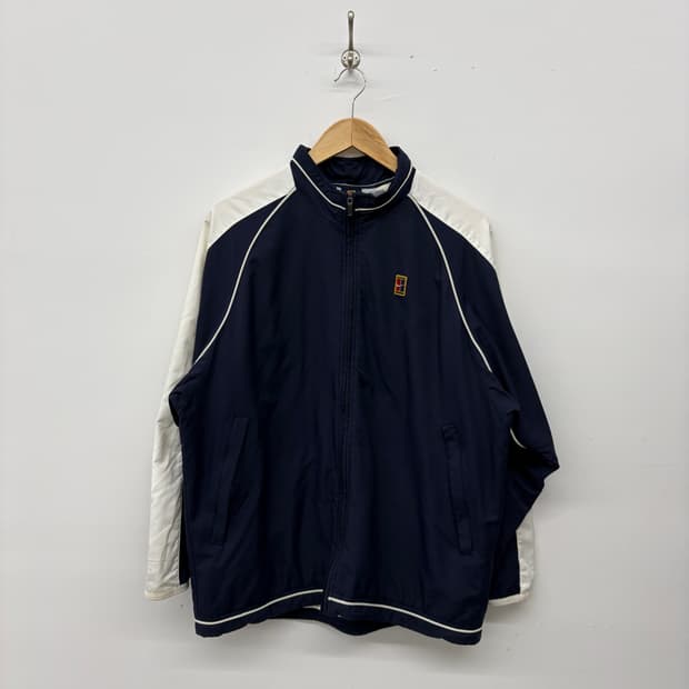 나이키 빈티지 네이비/화이트 바람막이 자켓 남/M