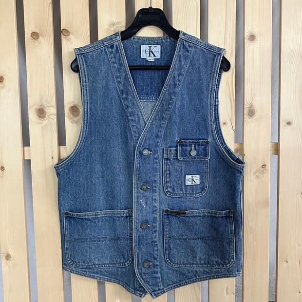 (M) 캘빈클라인 CK 90s 데님 베스트 자켓