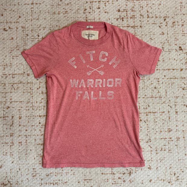 아베크롬비 핑크 반팔 티셔츠 L