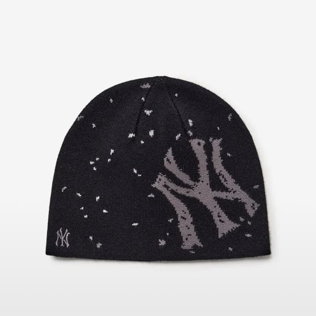 엠엘비 MLB NY 아웃도어 그래픽 노립 비니 블랙