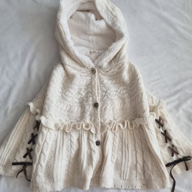 빈티지 엑시즈팜 모리걸 하구미 갸루 케이프 망토 