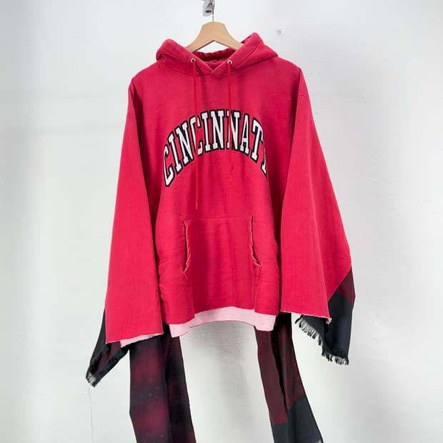 올드 파크 신시내티 버건디 사이클링 크루넥 스웨트 셔츠