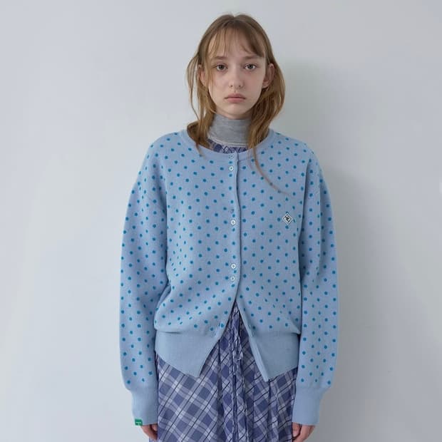 Dot wool cardigan