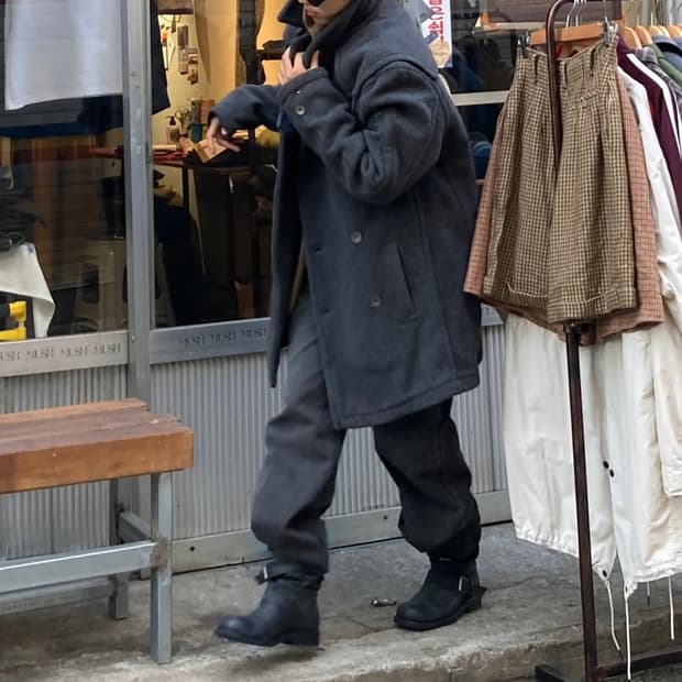 타미 울 캐시 혼방 피코트