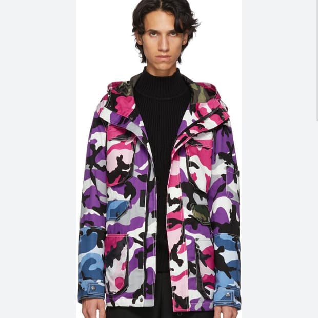 새상품 정품 발렌티노 카모플라쥬 야상 자켓