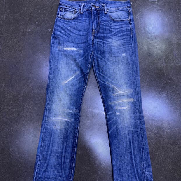 리바이스 511 빈티지 데미지 리워크 슬림핏 데님팬츠 32