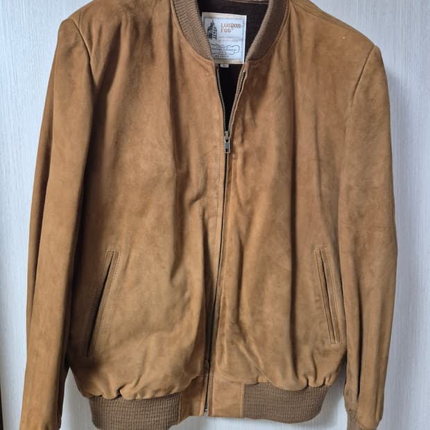 런던포그 스웨이드 가죽자켓 점퍼 블루종 라지 남성
