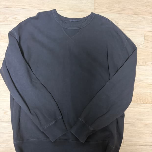 텐씨(Ten-C) 가먼트다잉 맨투맨 (L, 네이비)