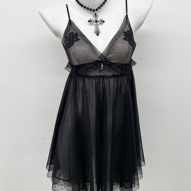 블랙 시어 로맨틱 슬립