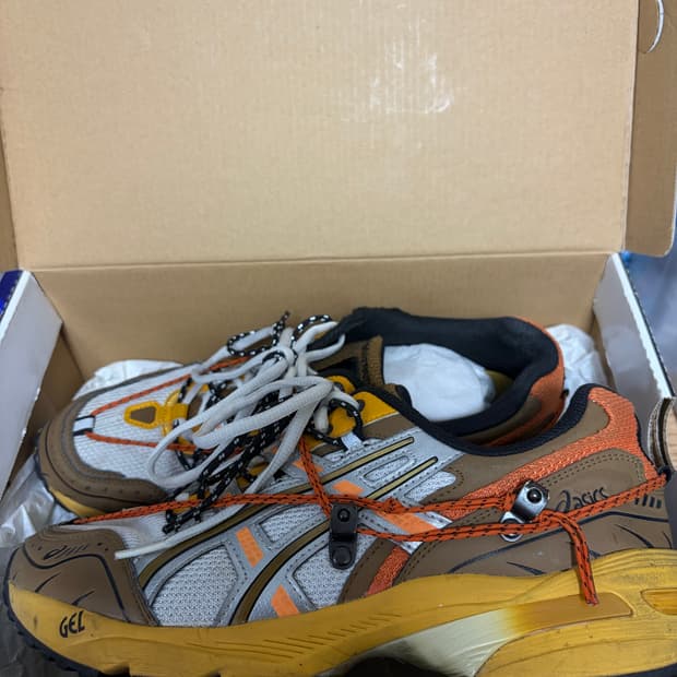 아식스x앤더슨벨 젤1090 화이트 오렌지 270