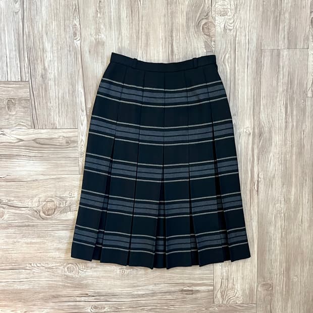 Leilian 체크 트임 스커트