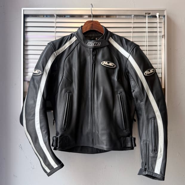 HJC leather motorcycle jacket