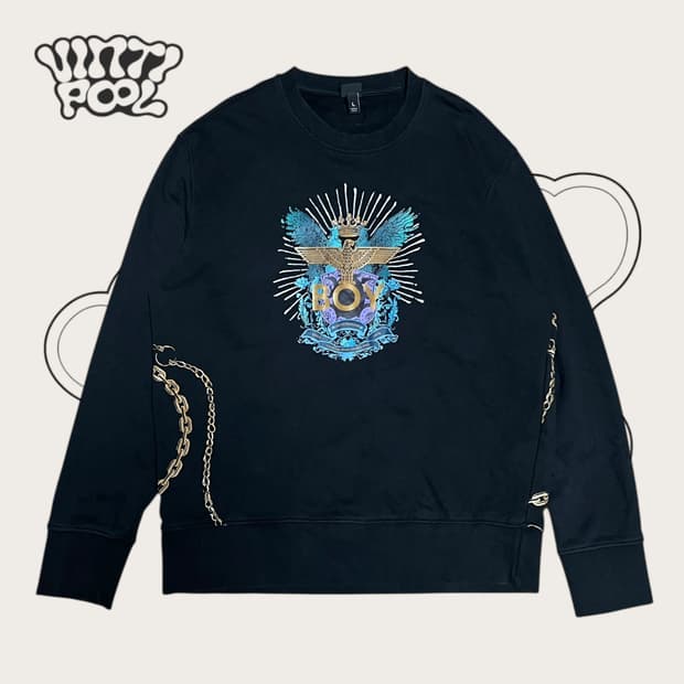 보이런던 스네이크 체인 맨투맨 L 블랙