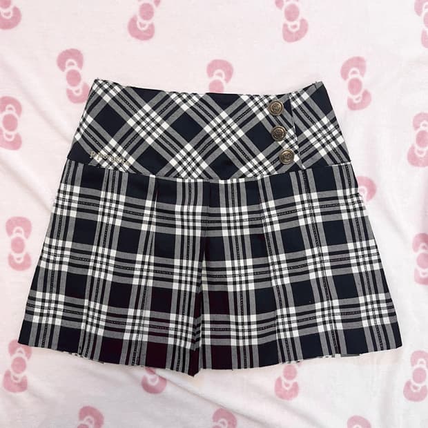 POM PONETTE 오네 갸루 체크 스커트
