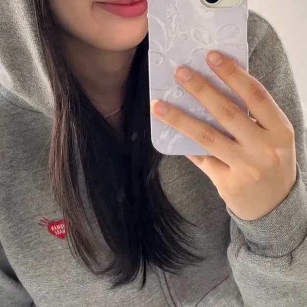 휴먼메이드 기모 후드집업 그레이 사이즈 S 상태 S급