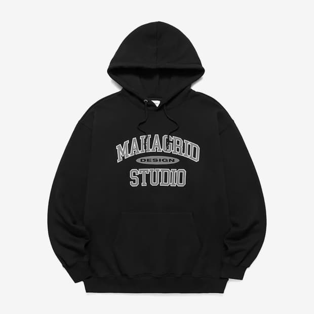 마하그리드 블랙 기모 후드