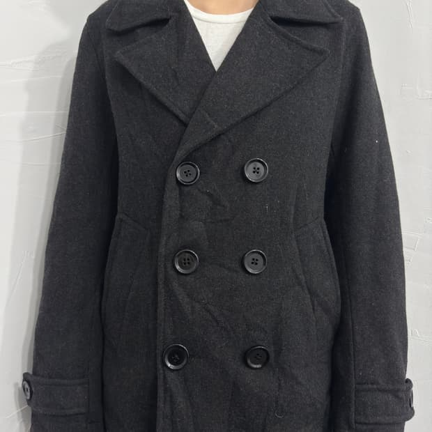 browny dubble button wool jacket