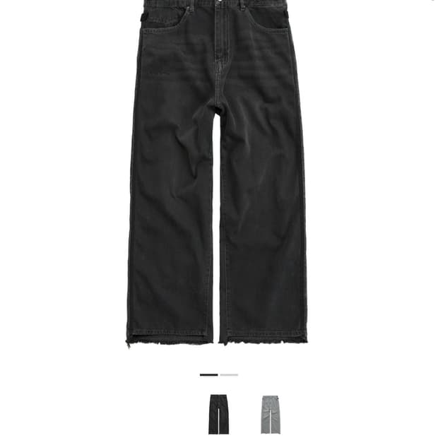 (4) 24fw 폴리테루 리빌드 고시마 데님 팬츠 워시드 블랙