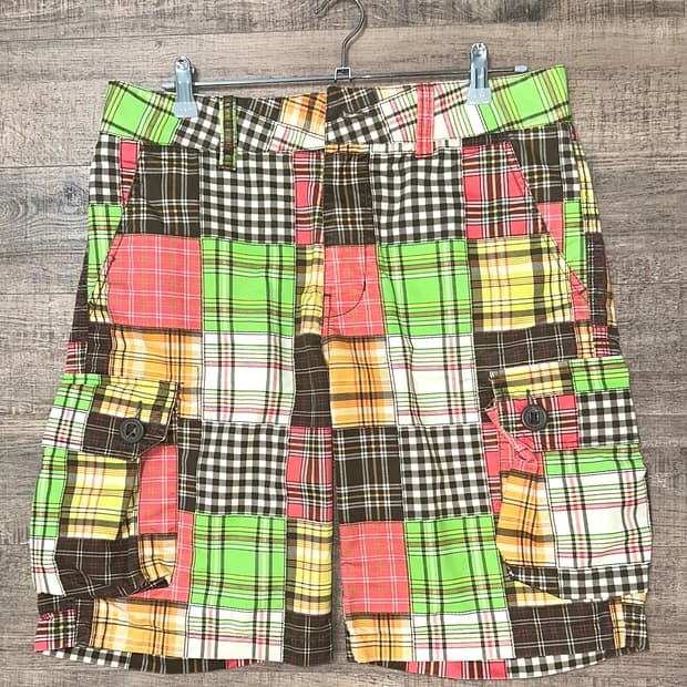 패치워크 포켓 카고 쇼츠 반바지