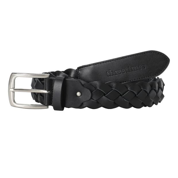 쓰리타임즈 Braid belt black M