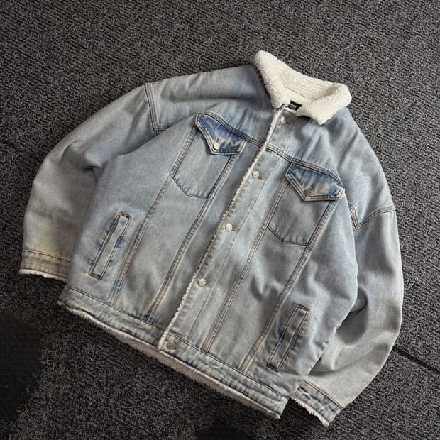 세인트페인 보아 데님 쉐르파 트러커 자켓 3921