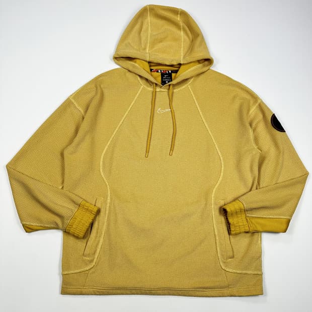 나이키 드라이핏 미니멀 와플 후드티 머스타드 M