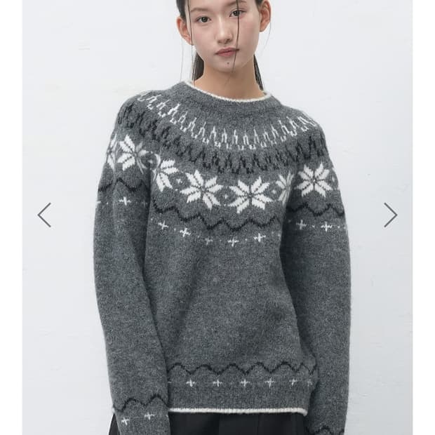 제너럴 아이디어 울 스노우 노르딕 풀오버