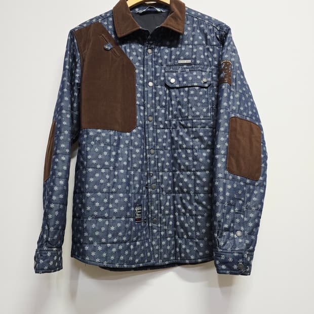 블랙야크 코듀로이 패치 퀼팅 셔츠 자켓