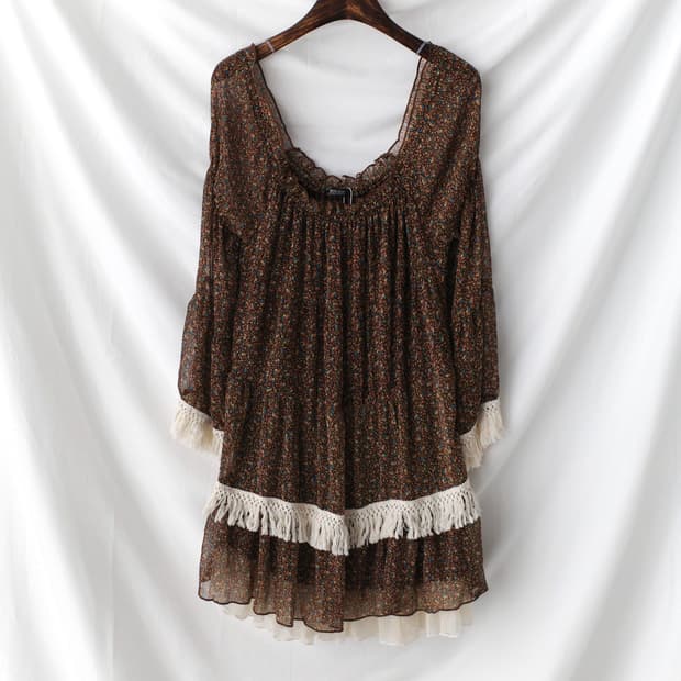 flower fringe blouse