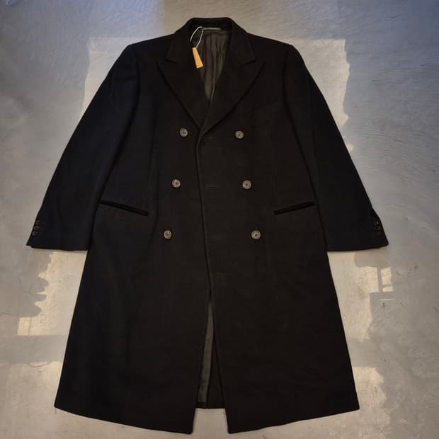 90s GIANNI VERSACE 울 더블 롱코트