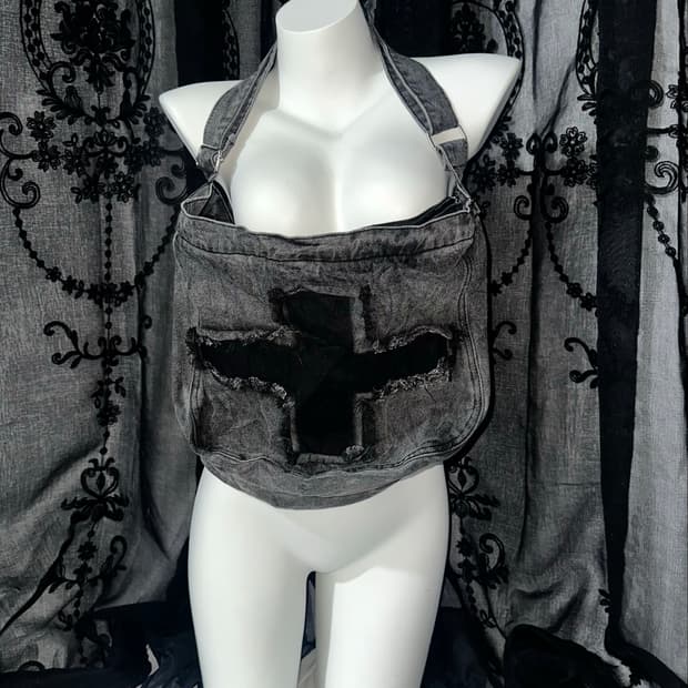 Grey washing cross bag