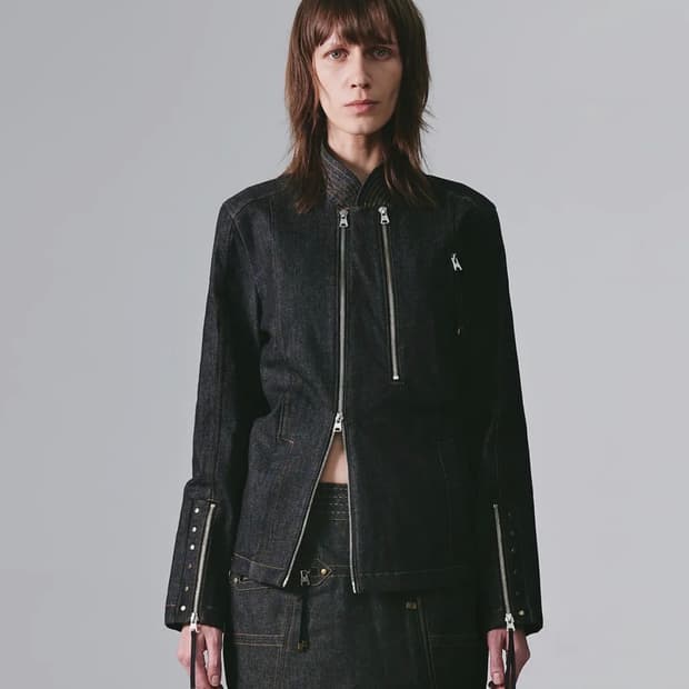ASYMMETRIC COTTON JACKET (UNISEX) DARK D