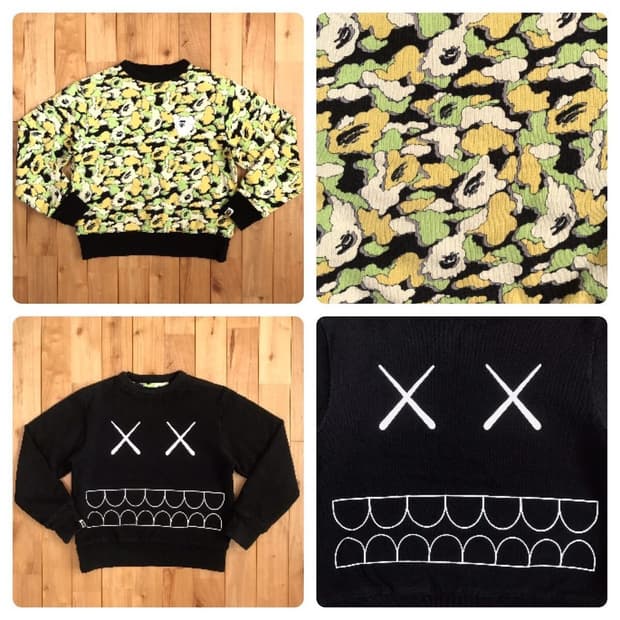 베이프 x kaws 클라우드 카모 아카이브 맨투맨