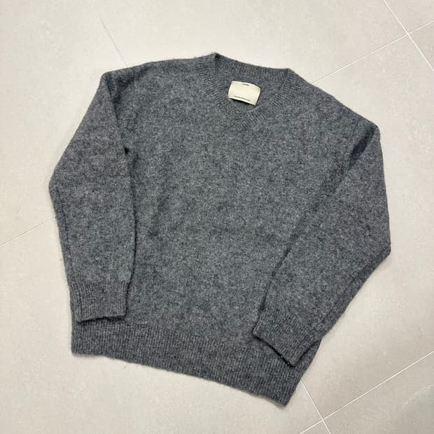 포터리 베이비알파카 브이넥니트 차콜그레이 3사이즈