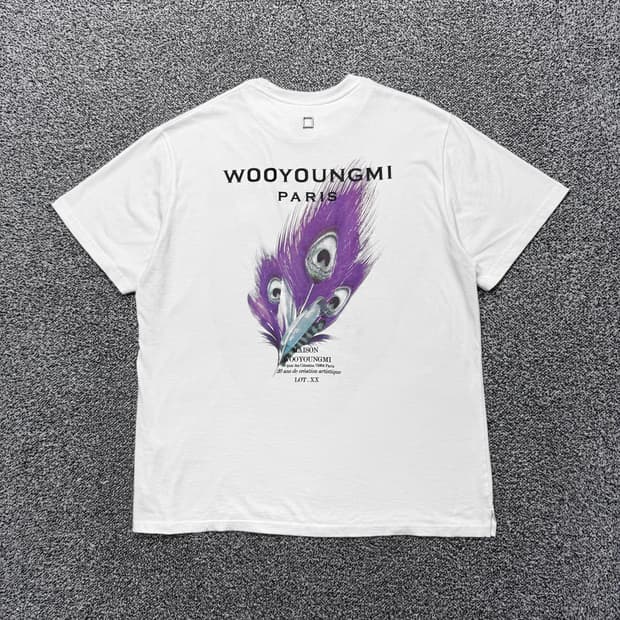 Name : 우영미 깃털 백로고 화이트컬러 오버핏 반팔티 :) 