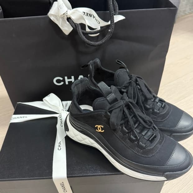 (정품) 샤넬 믹스드파이버 스니커즈 36.5
