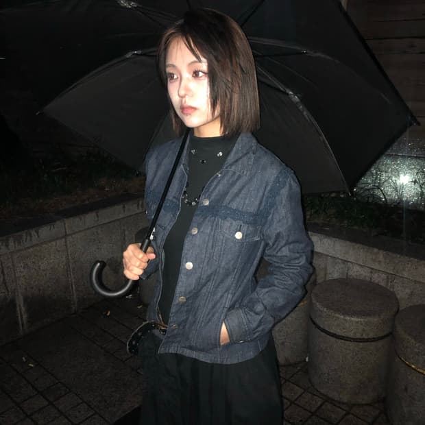 made in japan 레이스 도킹 데님자켓