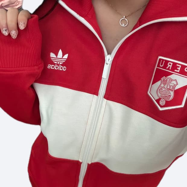 ❤️아디다스 페루 빅로고 레드 화이트 트랙탑 져지❤️